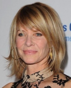 Medium layered haircut with bangs for fine hair